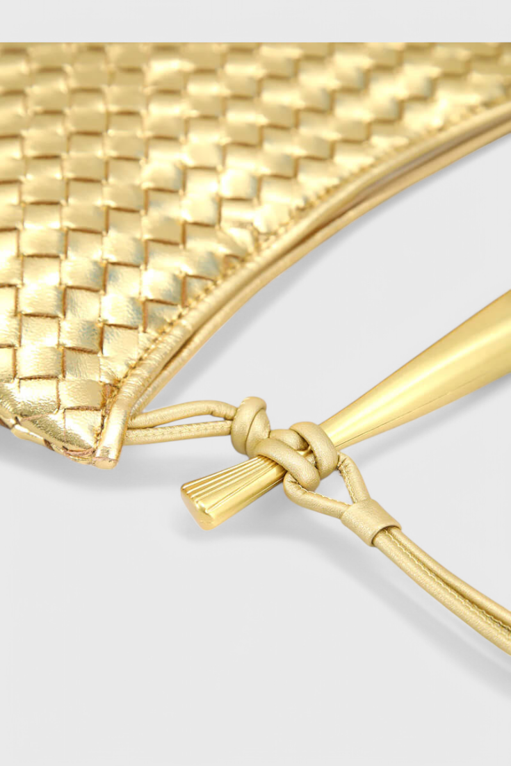 Τσάντα Gerda Bolso Woven με Χρυσή Λαβή