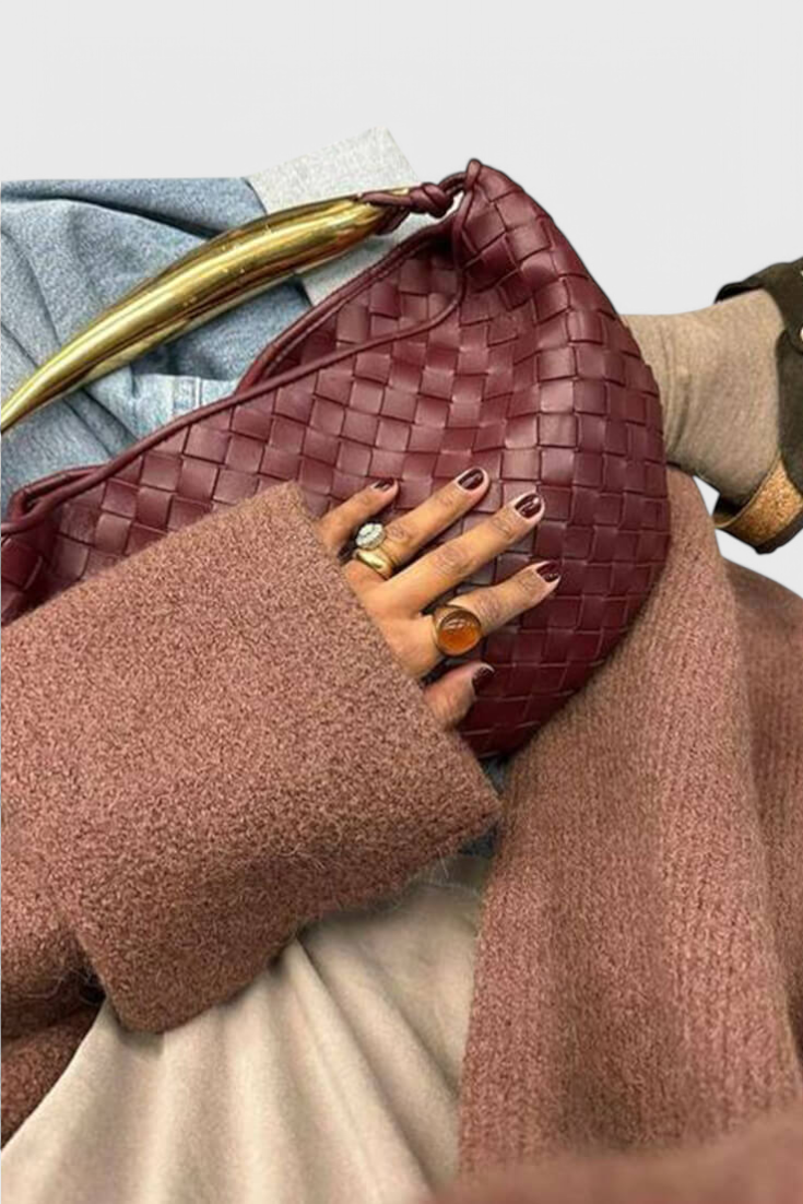 Τσάντα Gerda Bolso Woven με Χρυσή Λαβή