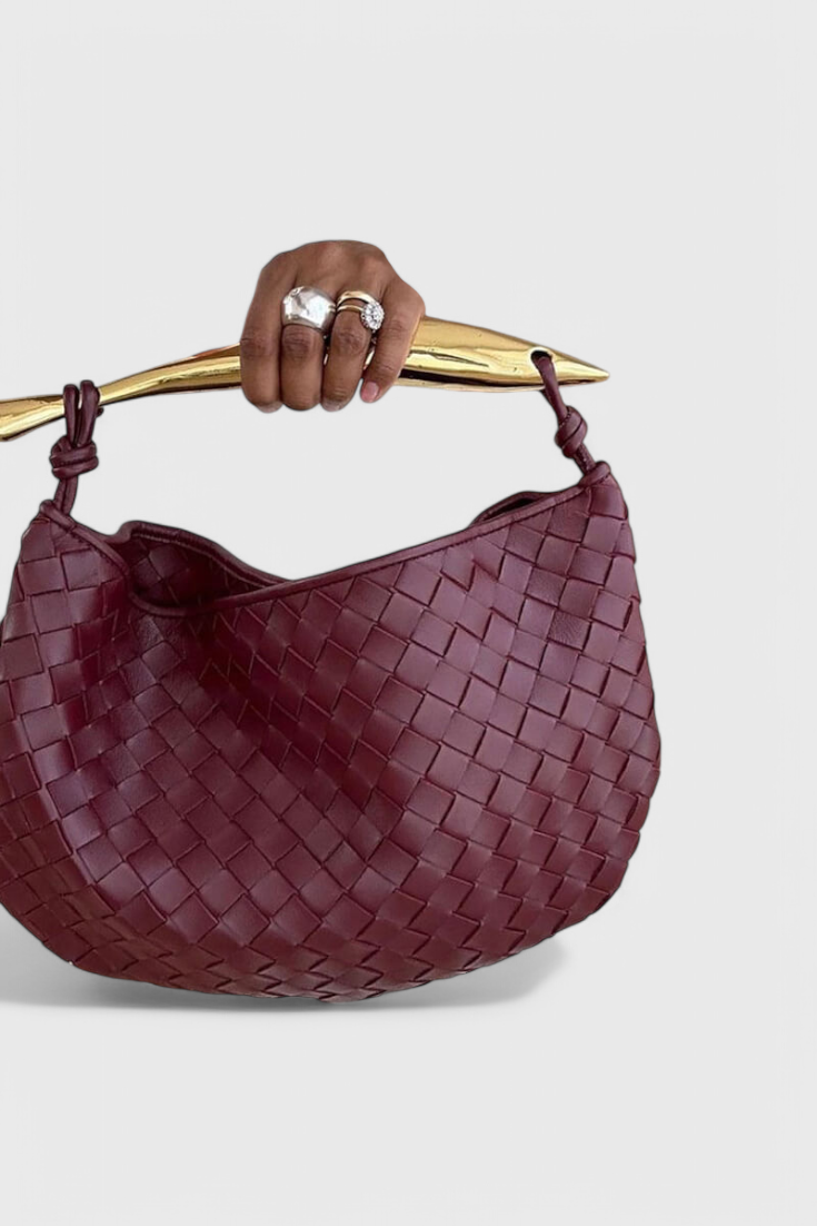 Τσάντα Gerda Bolso Woven με Χρυσή Λαβή