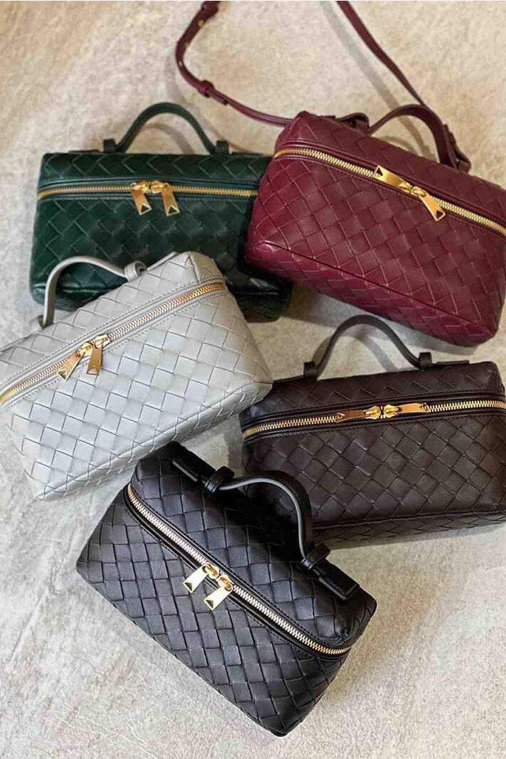 Μίλλα Μίνι Τσάντα Υφασμένη με Χρυσά Αξεσουάρ