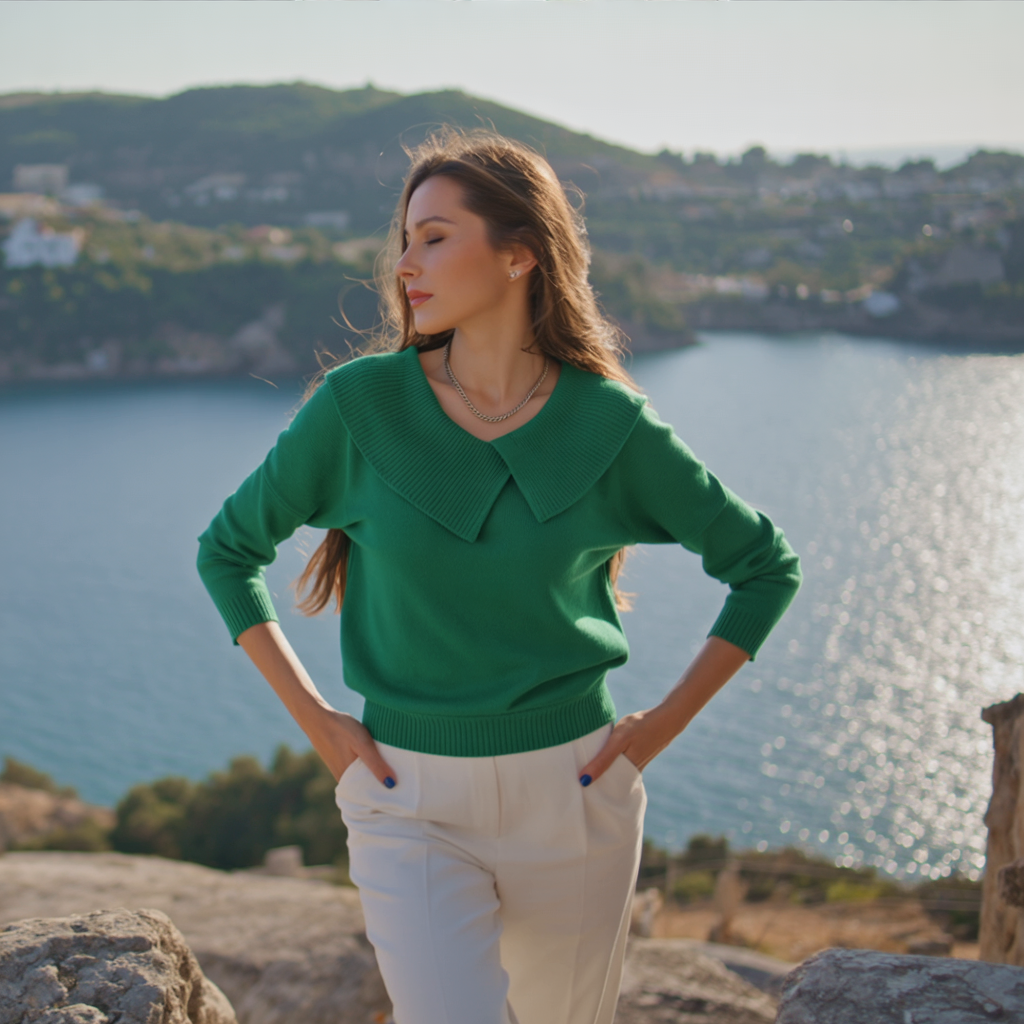 Νικολέτα - Ζεστό Πουλόβερ με Μαλακό Γιακά