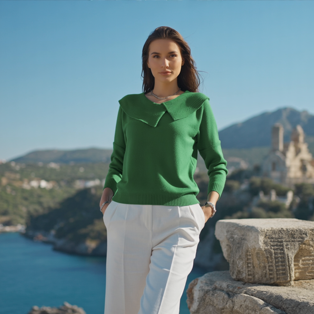 Νικολέτα - Ζεστό Πουλόβερ με Μαλακό Γιακά