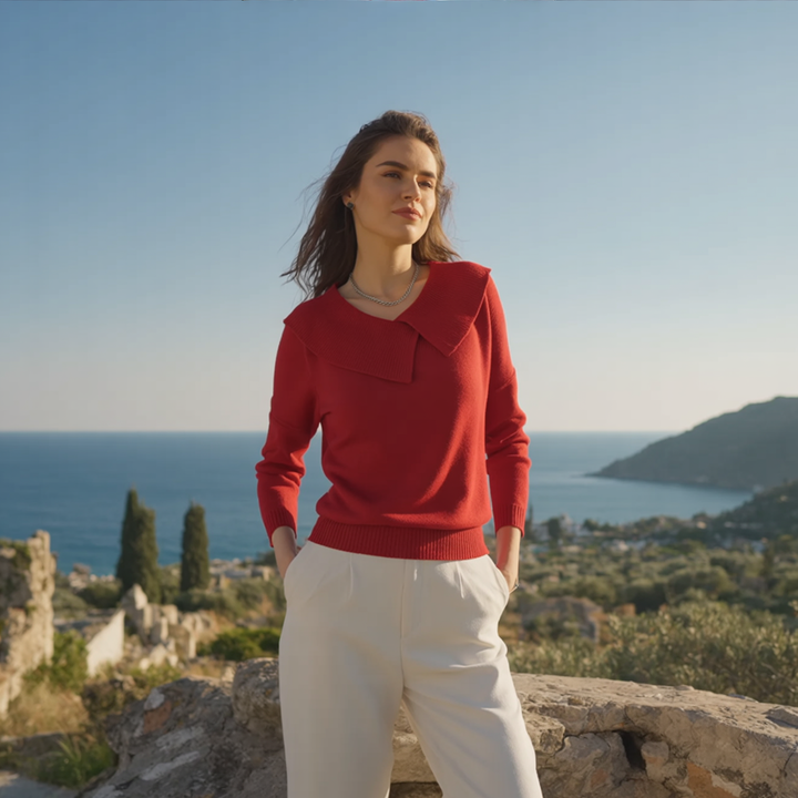 Νικολέτα - Ζεστό Πουλόβερ με Μαλακό Γιακά