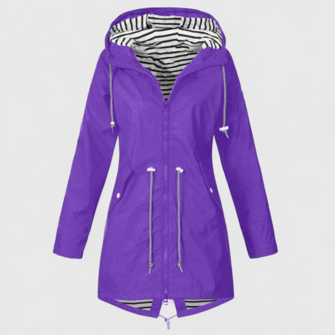 Φωφώ - Κομψό αδιάβροχο γυναικείο μπουφάν με διακριτική λάμψη