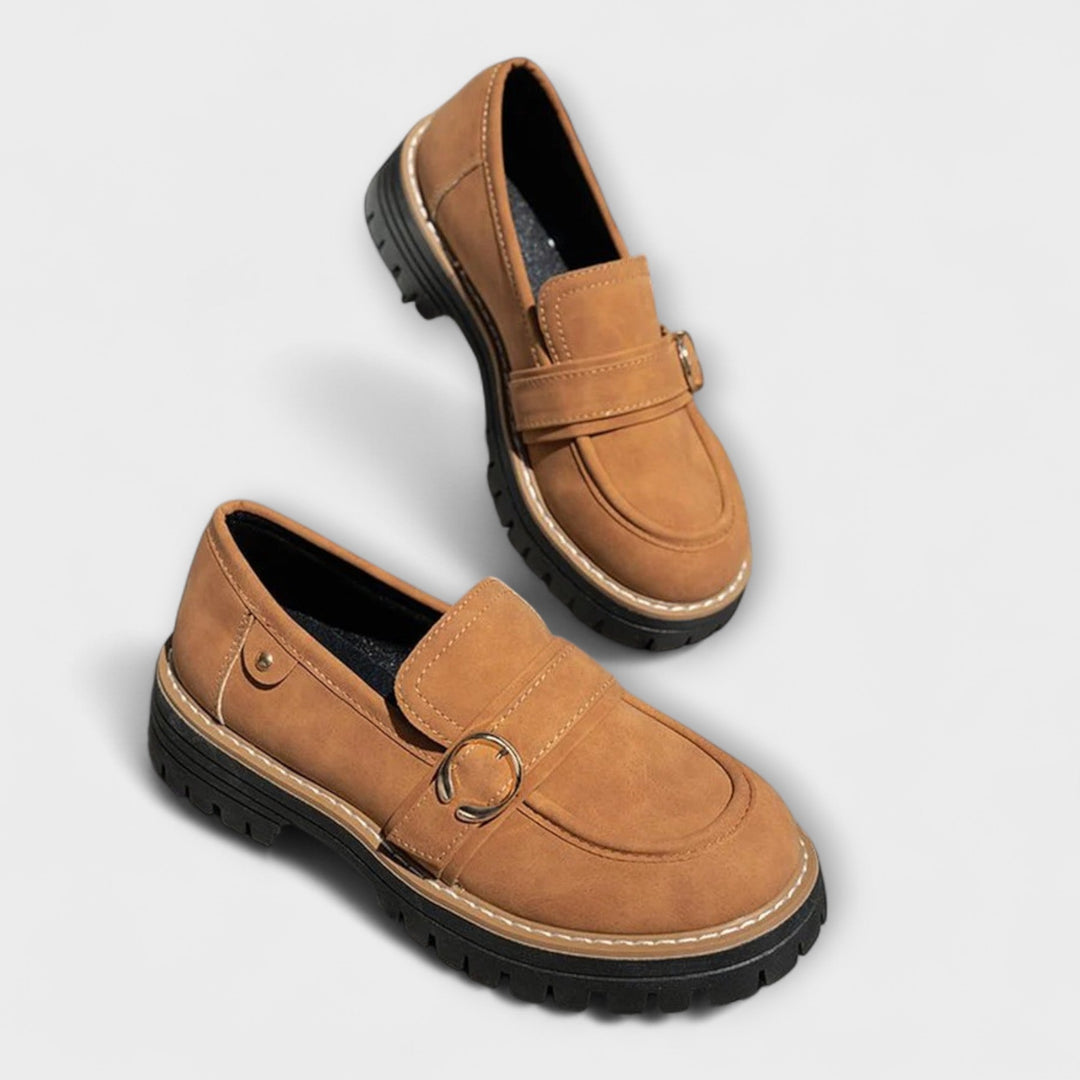 Ελένη Λώρα Casual Loafers Στρογγυλή Μύτη Άνετη Κατασκευή