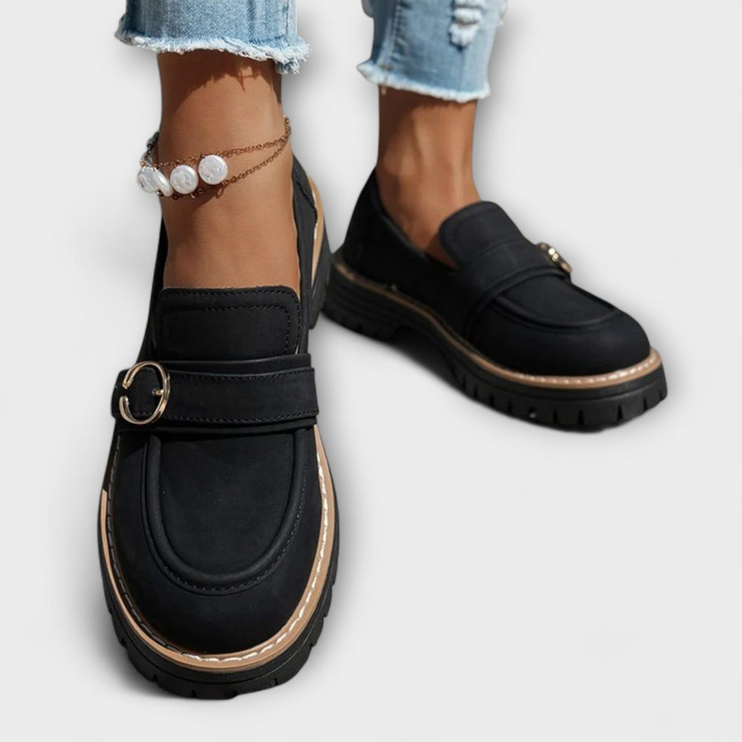 Ελένη Λώρα Casual Loafers Στρογγυλή Μύτη Άνετη Κατασκευή