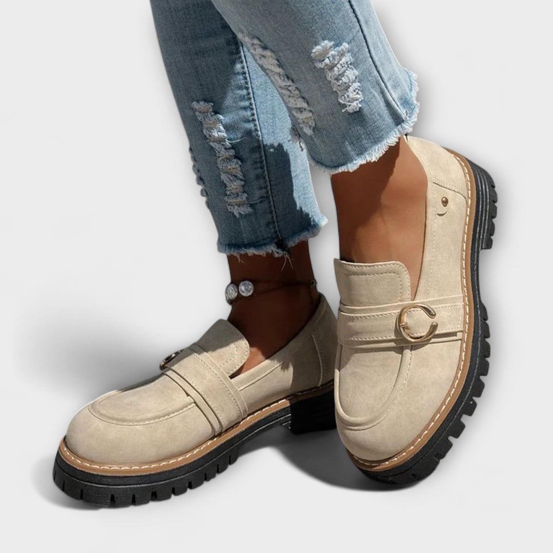 Ελένη Λώρα Casual Loafers Στρογγυλή Μύτη Άνετη Κατασκευή