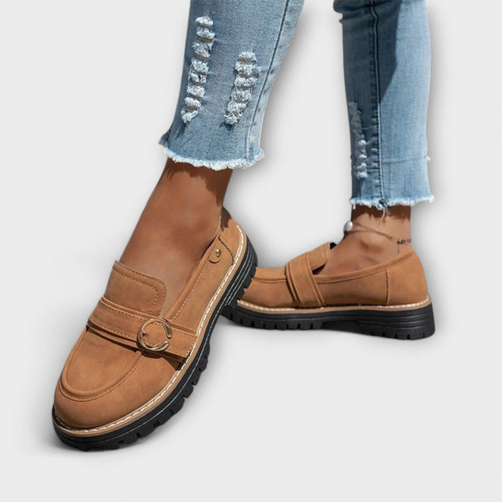 Ελένη Λώρα Casual Loafers Στρογγυλή Μύτη Άνετη Κατασκευή