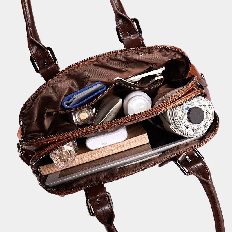 Νίνα - Κομψή Δερμάτινη Τσάντα