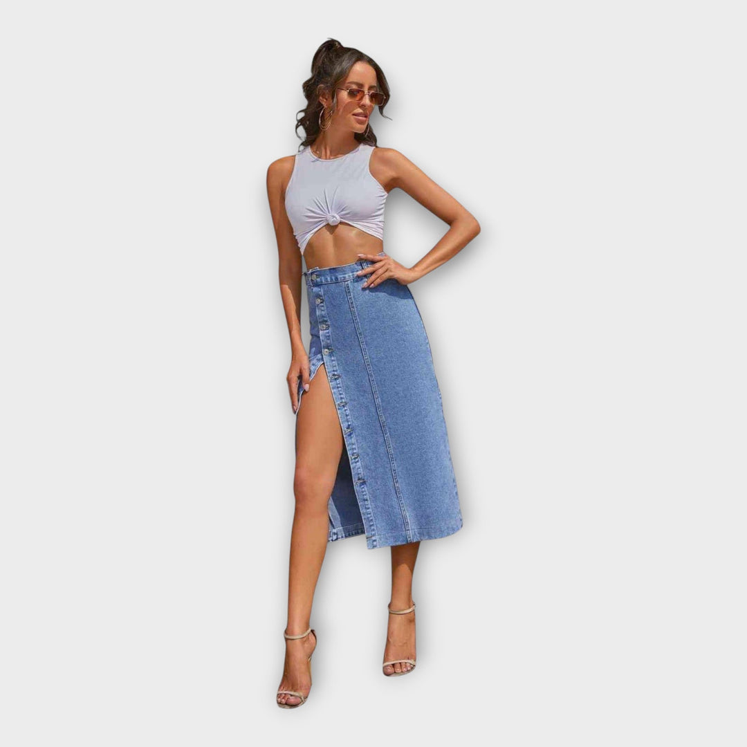 Μάξι Φούστα με Κουμπιά