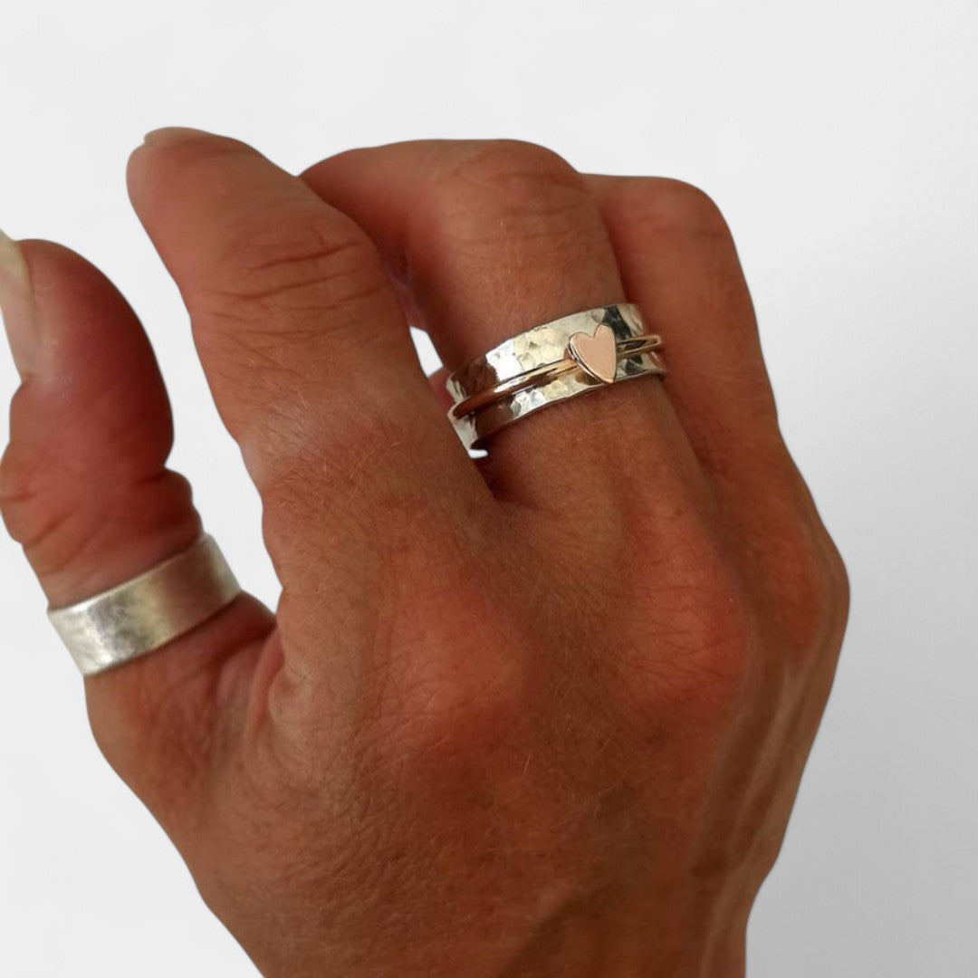 Μυρσίνη - Λεπτεπίλεπτο δαχτυλίδι καρδιά σε χρυσό, ροζ-χρυσό ή ασήμι