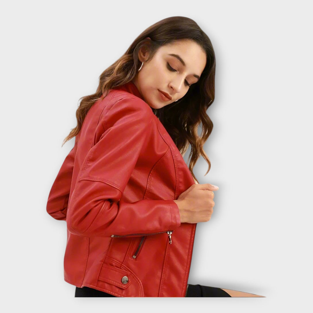 Δερμάτινο Κομψό Σακάκι με Μοντέρνα Γραμμή και Διαχρονικό Στυλ 