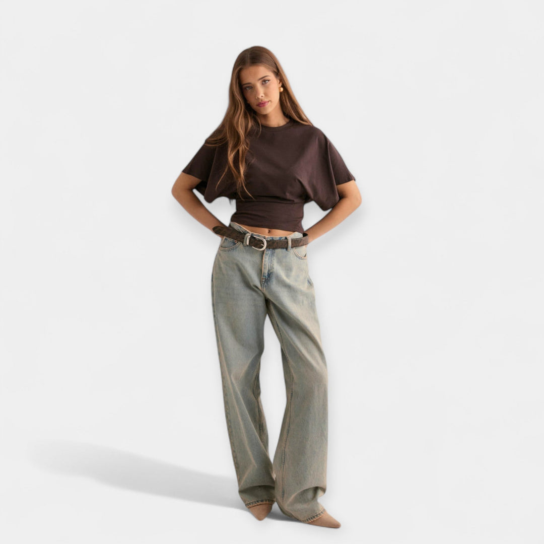 Μπλούζα με Άνετα Φαρδιά Μανίκια