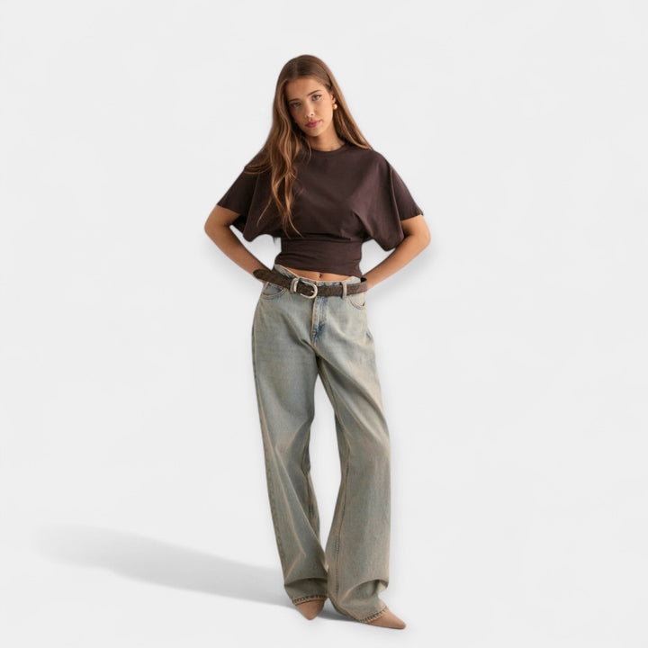 Μπλούζα με Άνετα Φαρδιά Μανίκια