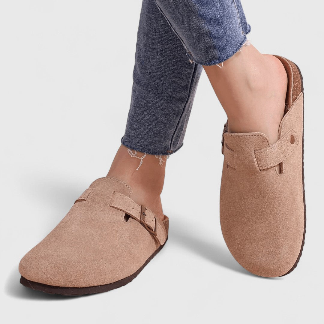 Λουκία - ανατομικά σανδάλια από σουέντ δέρμα