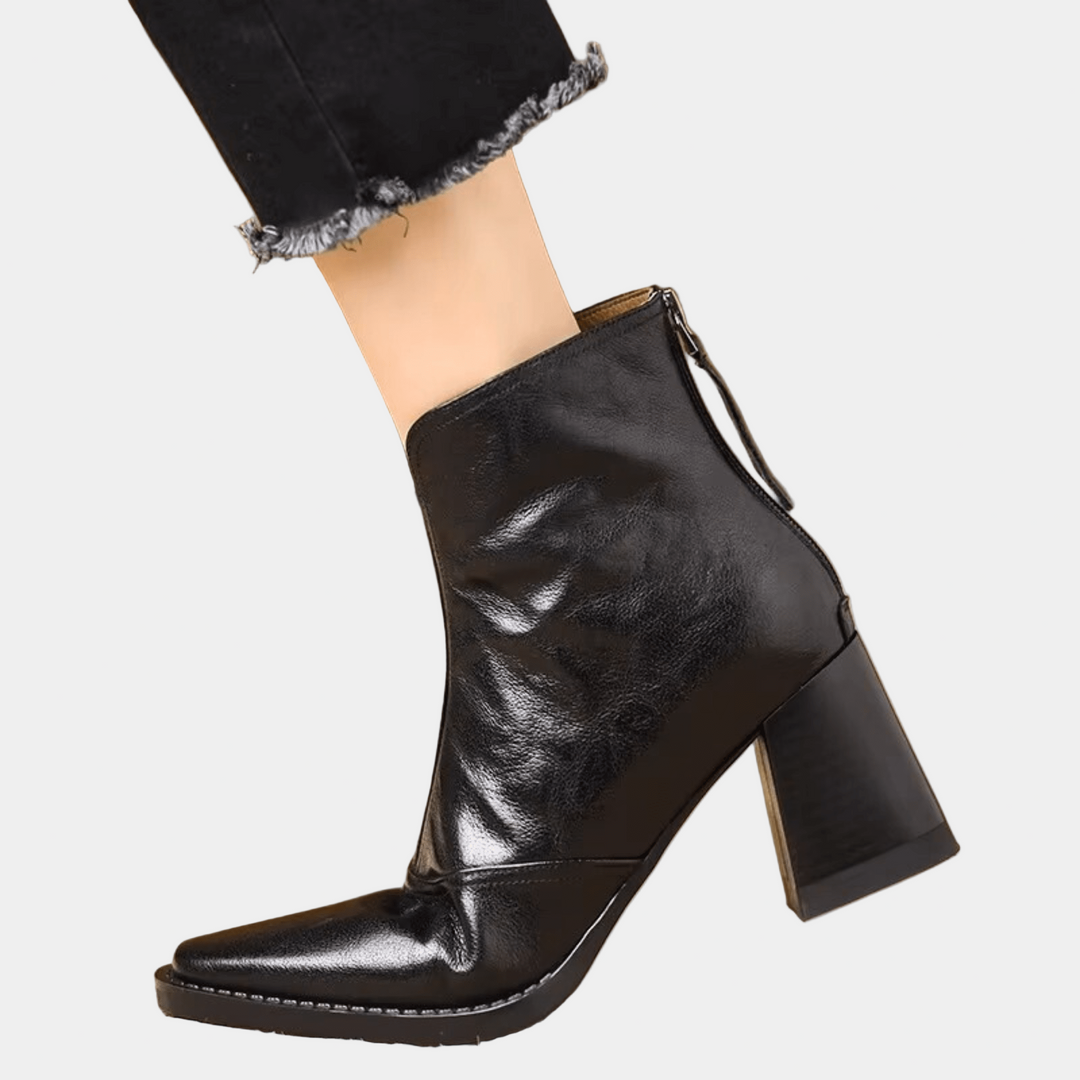 Κλαούντια - Πολυτελη μποτακια με μεσαιο τακουνι