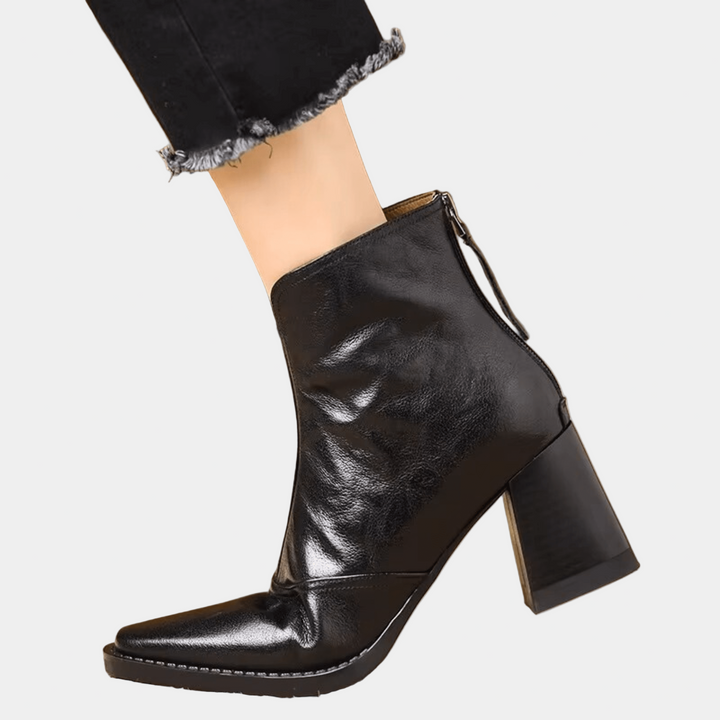 Κλαούντια - Πολυτελη μποτακια με μεσαιο τακουνι