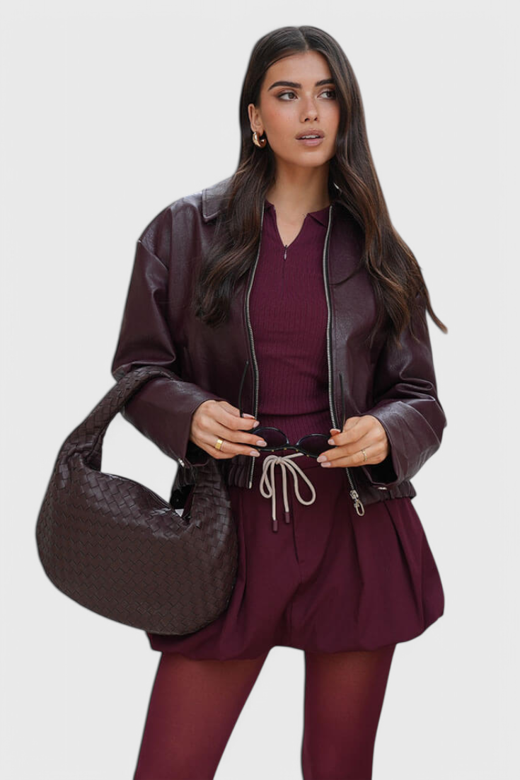 Sage Μεσαία Τσάντα Ώμου Υφασμάτινη